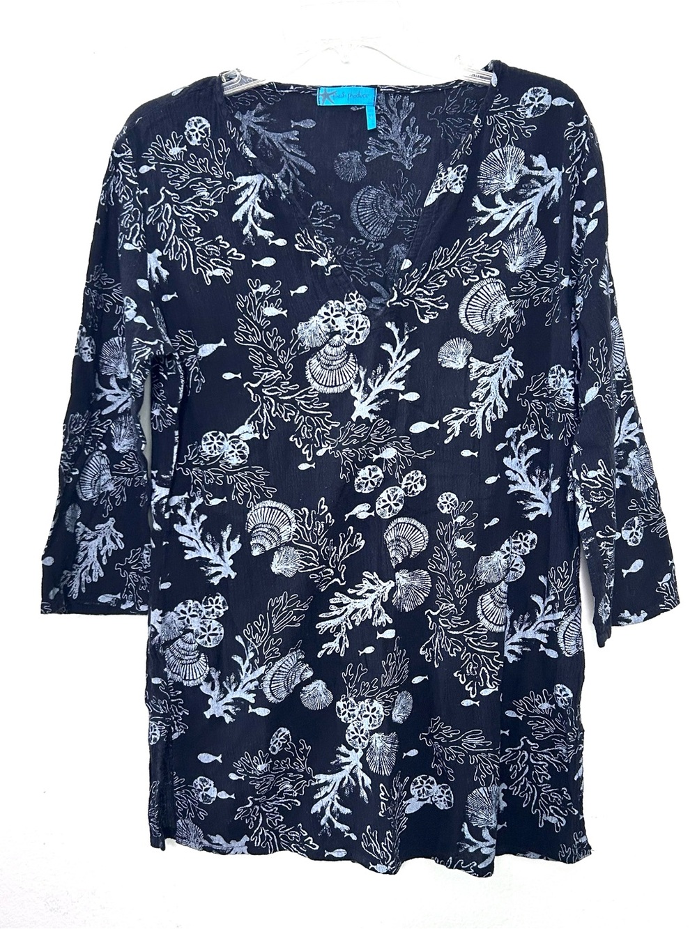 Fresh Produce Coastal Beach Resort Women’s Tunic V Neck Top M